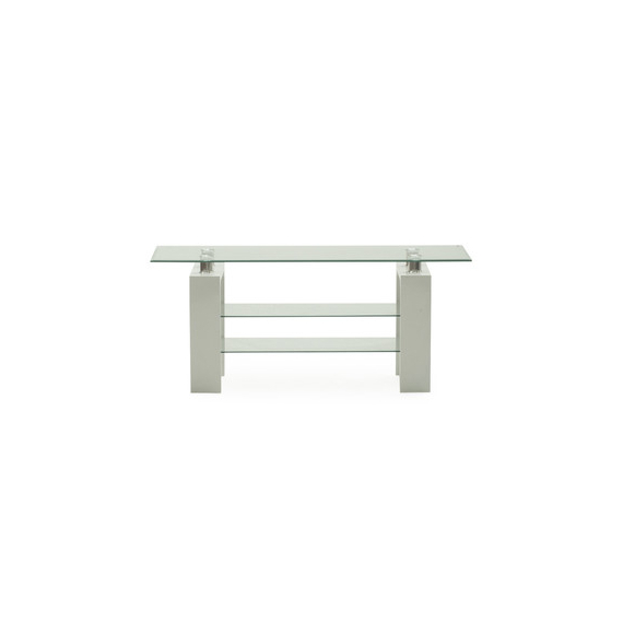 Calico White & Glass TV Stand