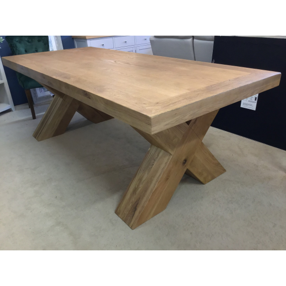 Castle Oak 1.9m X Leg Dining Table