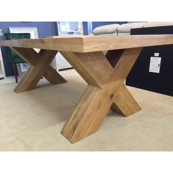 Castle Oak 2.3m X Leg Dining Table