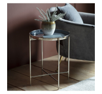 Silver & Dark Grey Side Table