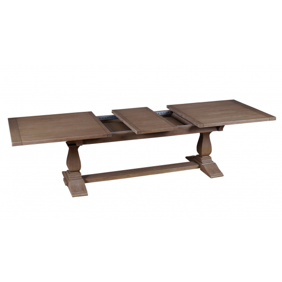 Sofia Rustic Brown XL Double Extending Dining Table