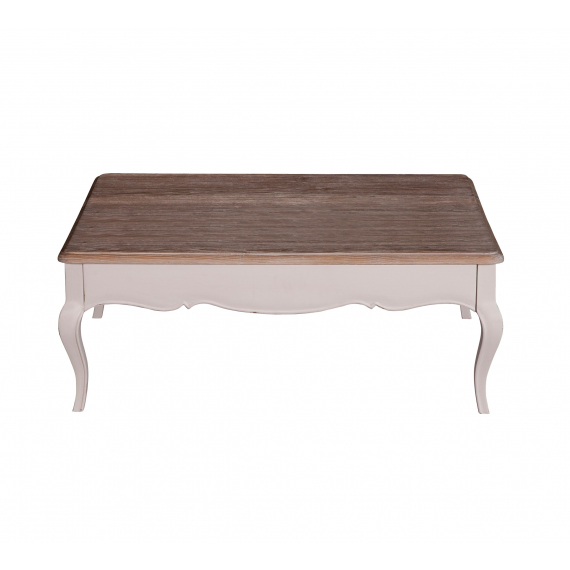 Sofia 4ft Square Coffee Table with Drawer – Oak Antique White