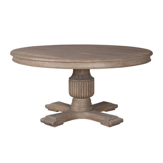 Sofia 1.6m Round Dining Table Rustic Brown