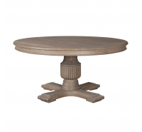 Sofia 1.6m Round Dining Table Rustic Brown