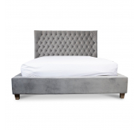 Knightsbridge Light Grey Low End Bed - King Size