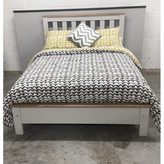 Hannah Grey & Oak Bed Frame