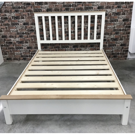 Anna Ivory & Oak Bed Frame