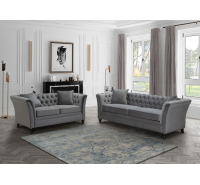 Karin Grey Velvet 2 Seater Sofa