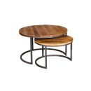 Industrial Set of 2 Nesting Coffee Tables