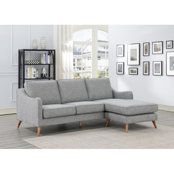 Felix Grey Fabric Corner Chaise