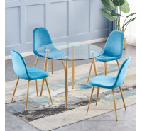 Bronx 1 Metre Round Glass Dining Set