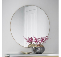 Hayle Round mirror Champagne 1000mm