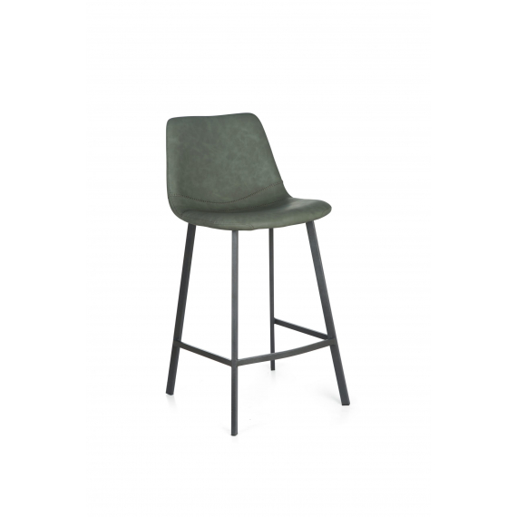 Barney Vintage Green Faux Leather Counter Stool 65cm