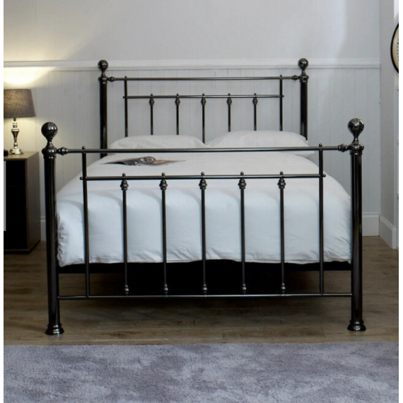 Ashwood Black Chrome Bed Frame - Double