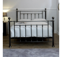 Ashwood Black Chrome Bed Frame - Double