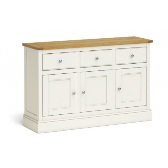 Longview Cream Oak Small Sideboard With Hyacinth Baskets