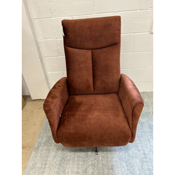 Jude Swivel Chair (Manual Recliner) - Caramel