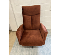 Jude Swivel Chair (Manual Recliner) - Caramel