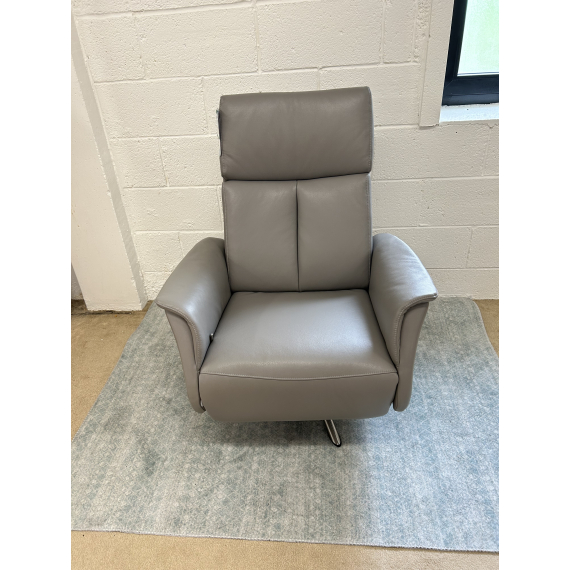 Ely (sml) Swivel Chair (Manual Recliner) - Grey