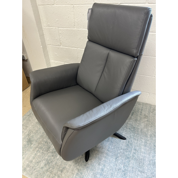 Ely (sml) Swivel Chair (Manual Recliner) - Grey