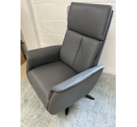Ely (med) Swivel Chair (Electric/Power Bank Recliner) - Grey